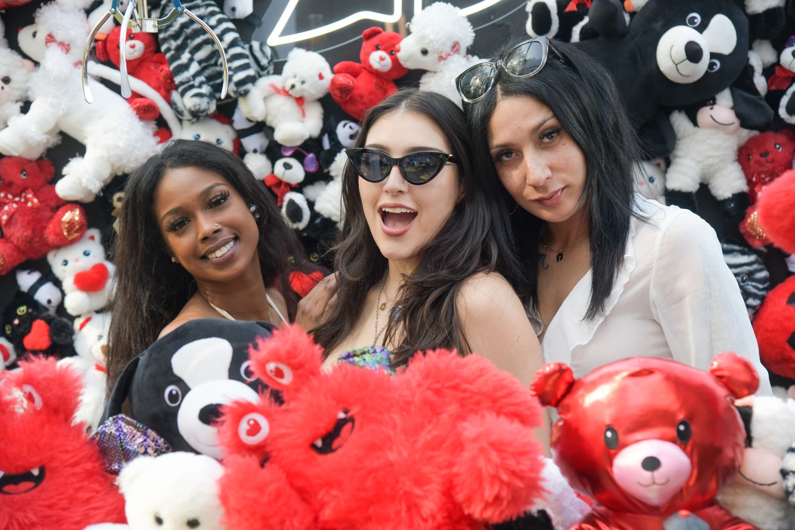 Cast members relaxing around the Stripchat House Hollywood mansion between shoots