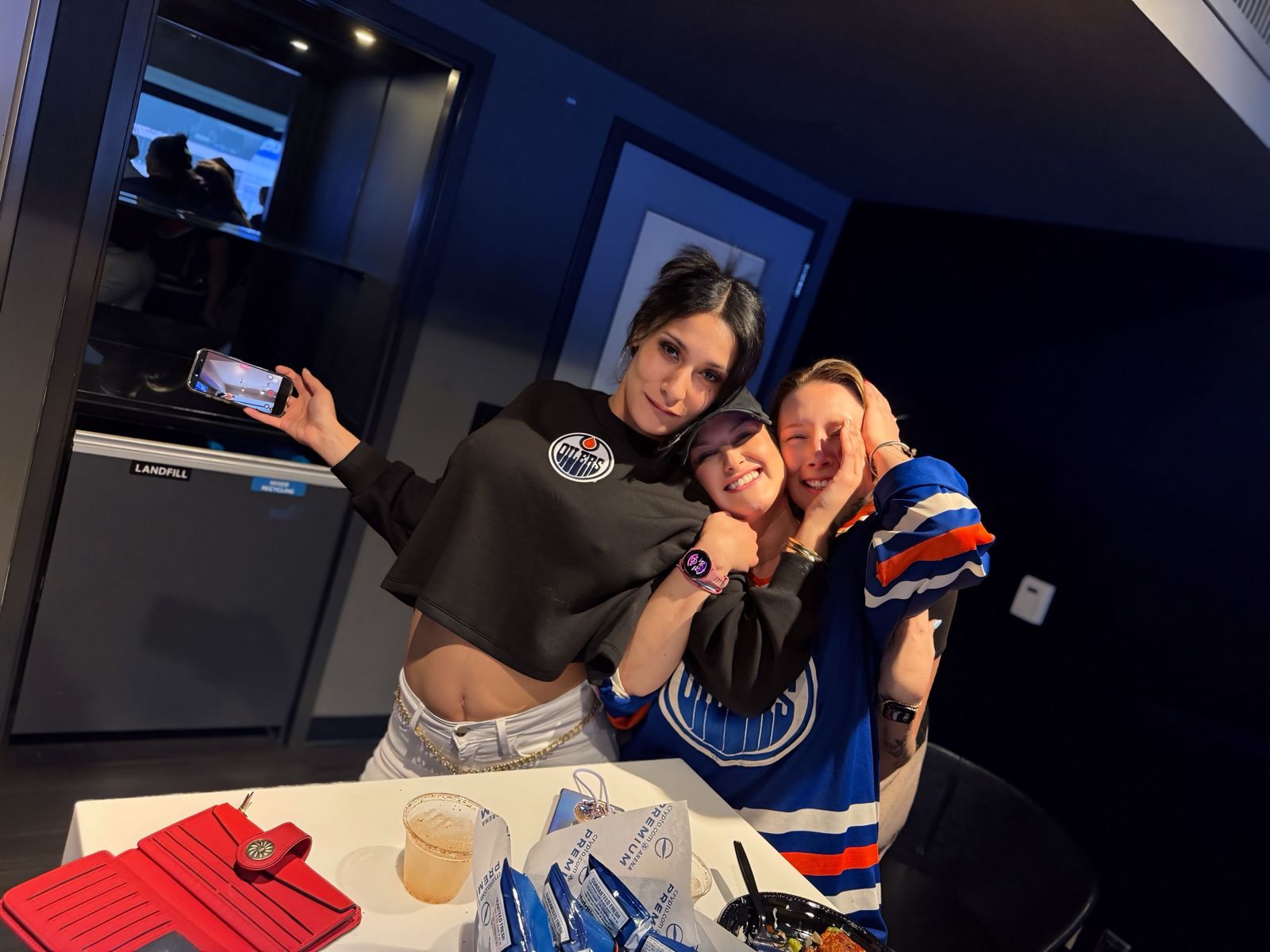 Stripchat House cast members on their night out at the LA Kings hockey game at Crypto.com Arena