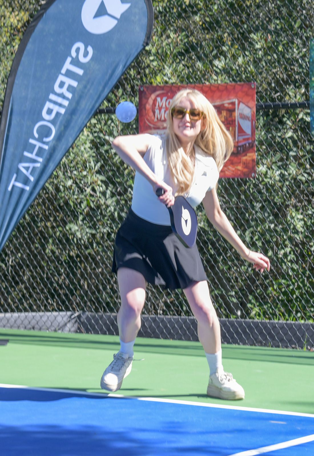 The Stripchat House pickleball tournament in racquet-club uniforms on the private Hollywood Hills court