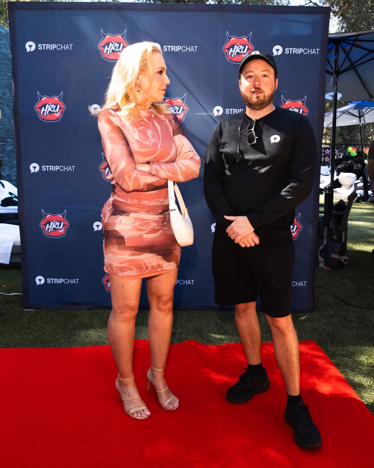 Holly Randall on the Holly Randall Unfiltered red carpet at the Stripchat House Hollywood media training day