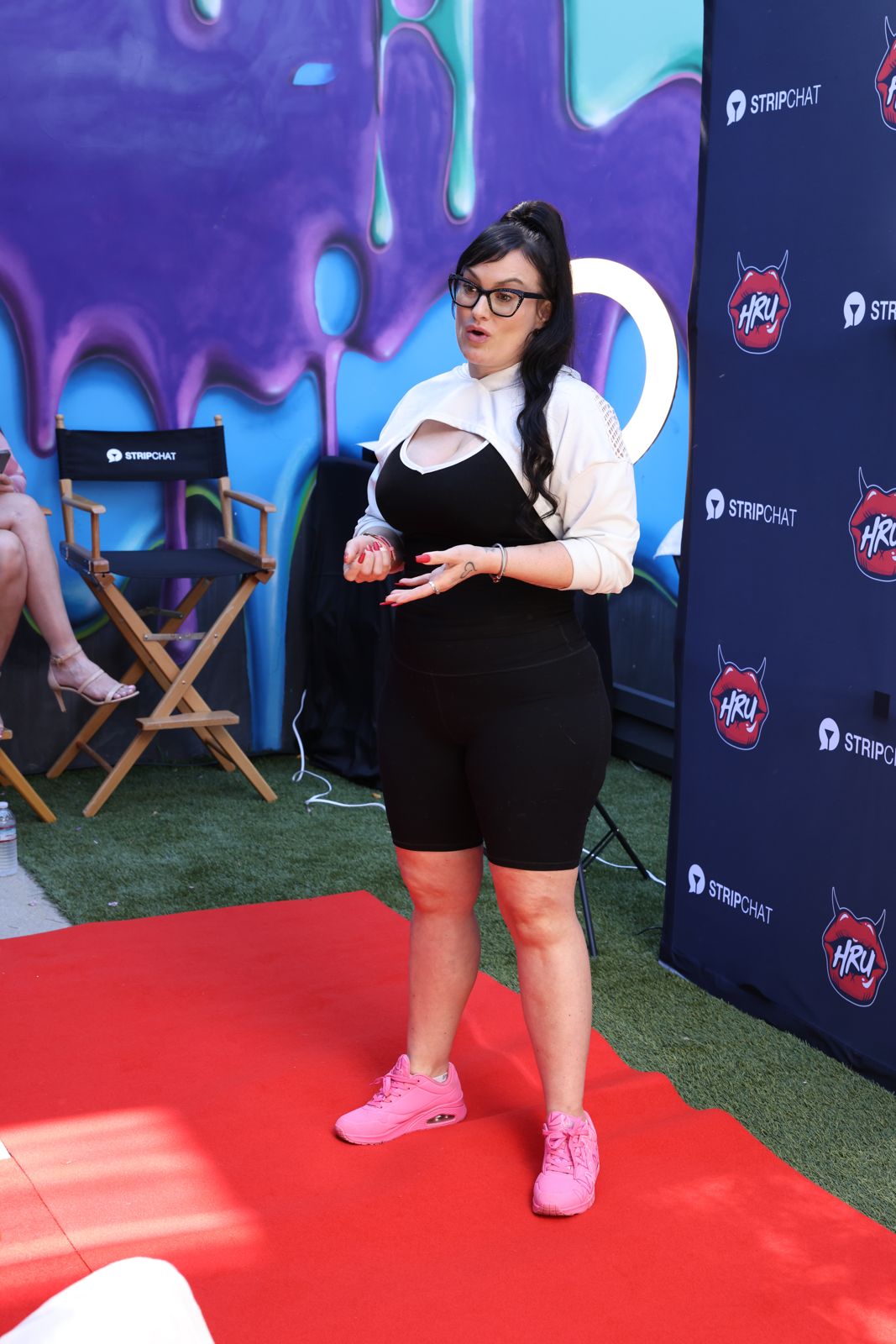 Media training day on the Holly Randall Unfiltered red carpet at the Stripchat House Hollywood