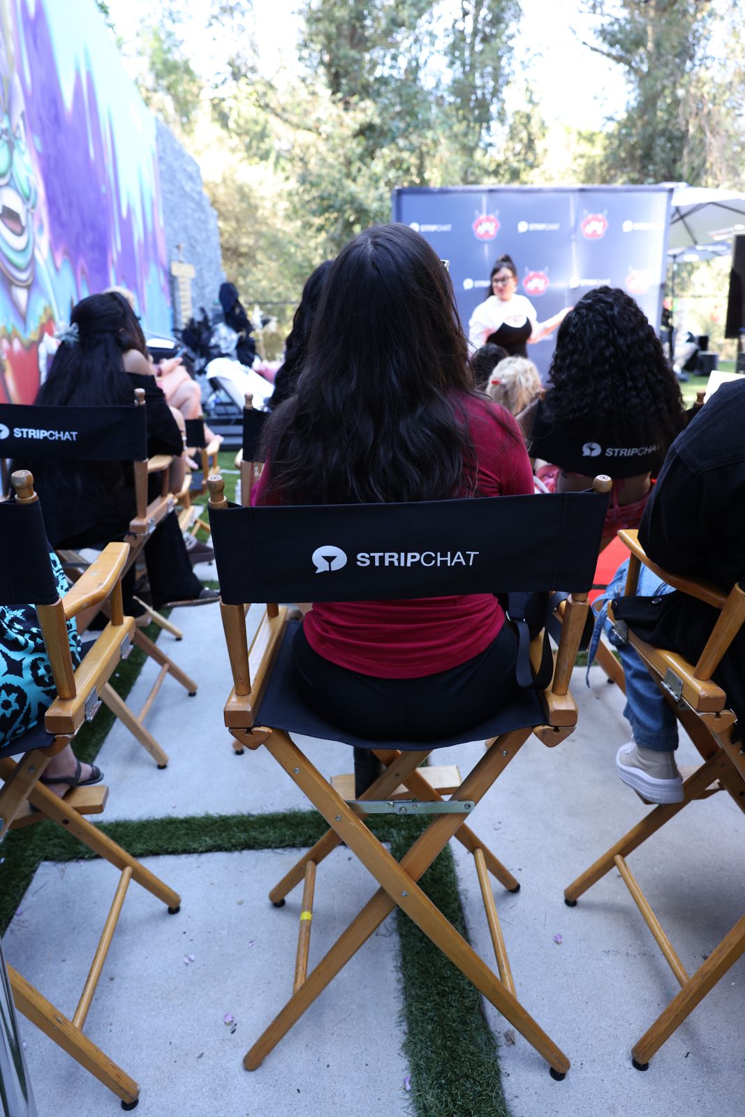 Media training day on the Holly Randall Unfiltered red carpet at the Stripchat House Hollywood