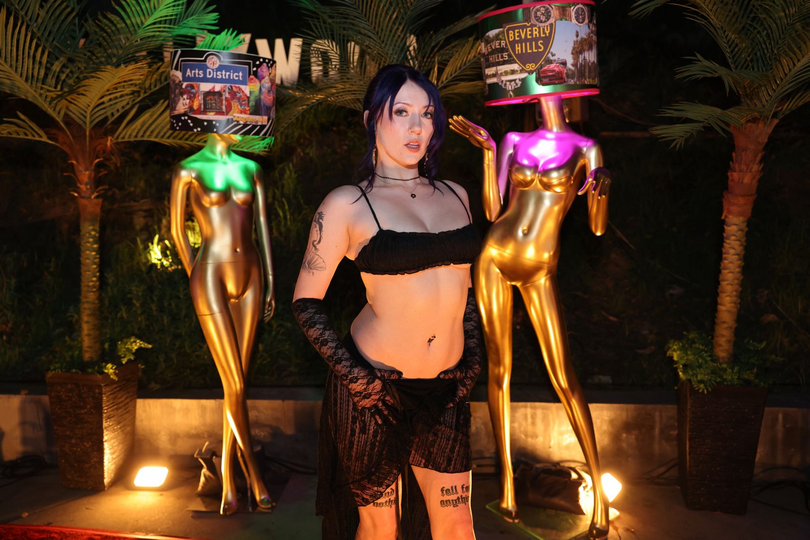 Arrivals on the red carpet at the Stripchat House Hollywood launch party